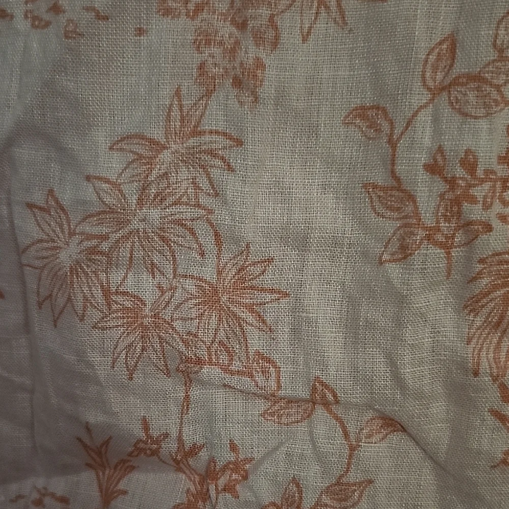 Cynthia Rowley 100% Linen Button Down Tropical Print Shirt - Picture 12 of 14